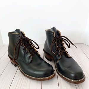 New Whites Quabaug Black Leather Boots 